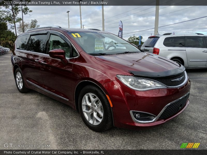 Velvet Red Pearl / Black/Alloy 2017 Chrysler Pacifica Touring L Plus
