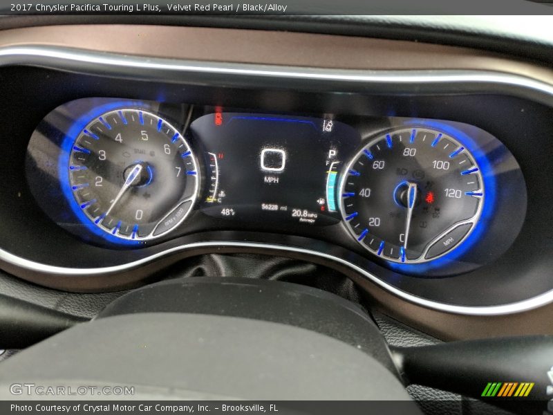 Velvet Red Pearl / Black/Alloy 2017 Chrysler Pacifica Touring L Plus