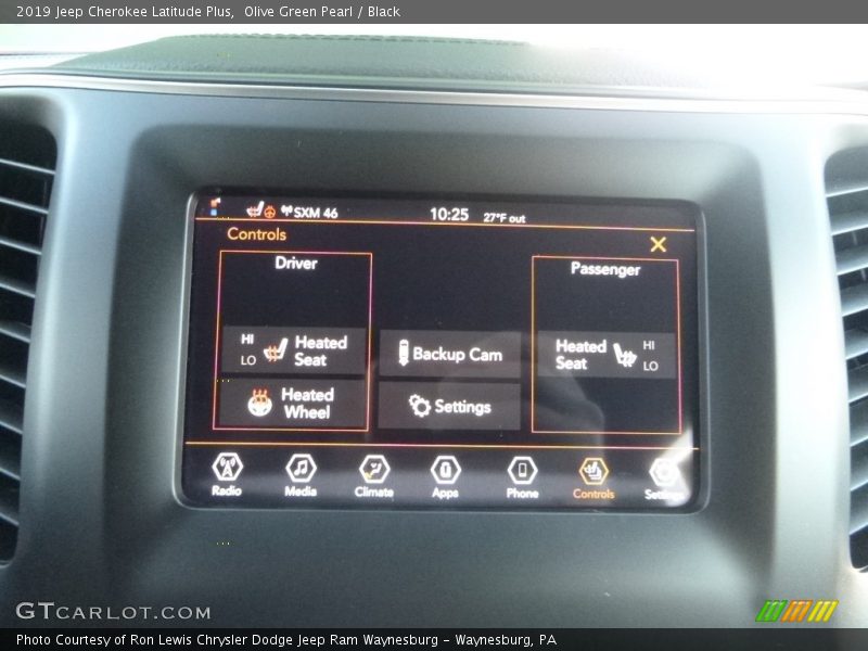 Olive Green Pearl / Black 2019 Jeep Cherokee Latitude Plus