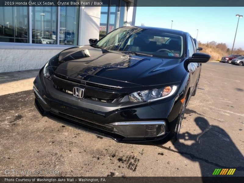 Crystal Black Pearl / Black 2019 Honda Civic LX Sedan