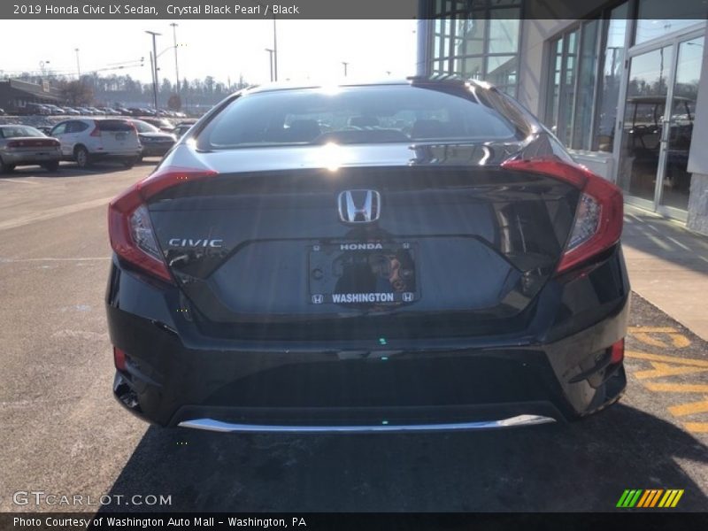 Crystal Black Pearl / Black 2019 Honda Civic LX Sedan