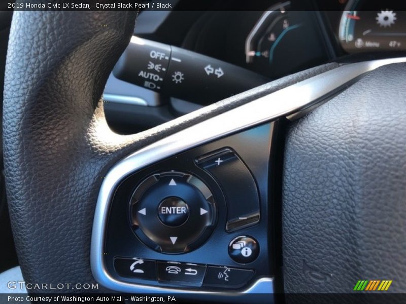 Crystal Black Pearl / Black 2019 Honda Civic LX Sedan