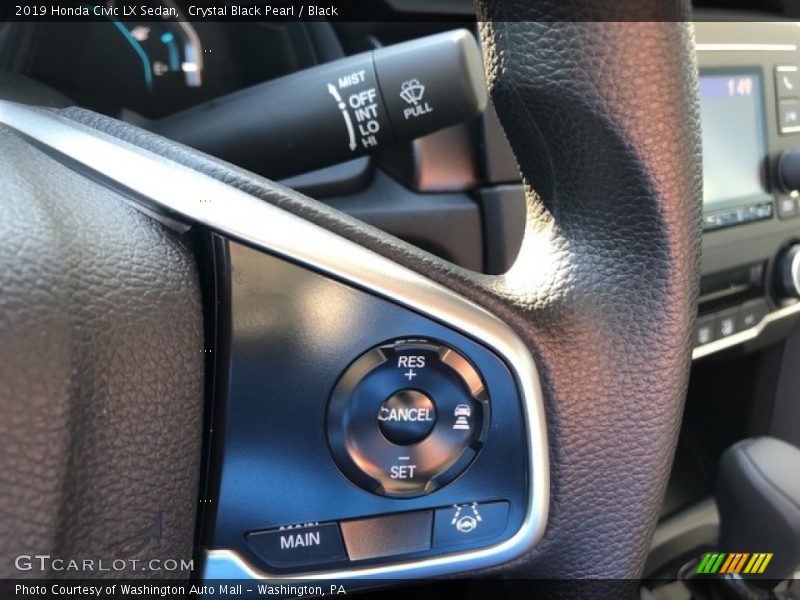 Crystal Black Pearl / Black 2019 Honda Civic LX Sedan