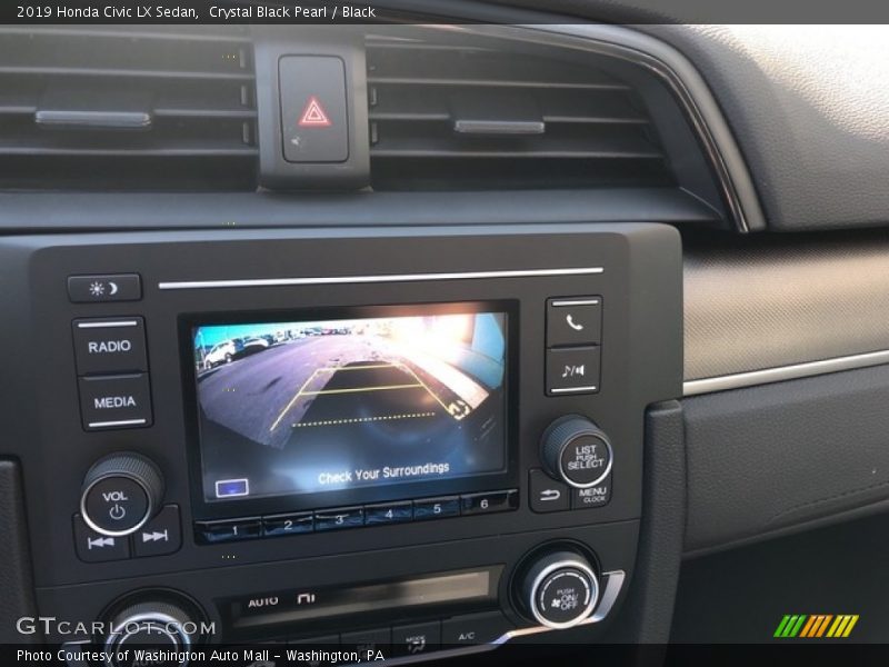 Crystal Black Pearl / Black 2019 Honda Civic LX Sedan