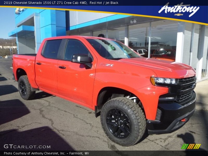 Red Hot / Jet Black 2019 Chevrolet Silverado 1500 LT Z71 Crew Cab 4WD