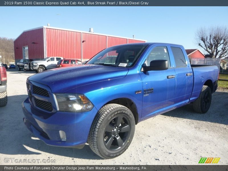 Blue Streak Pearl / Black/Diesel Gray 2019 Ram 1500 Classic Express Quad Cab 4x4