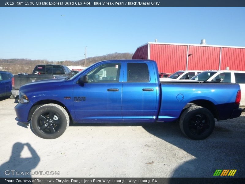 Blue Streak Pearl / Black/Diesel Gray 2019 Ram 1500 Classic Express Quad Cab 4x4