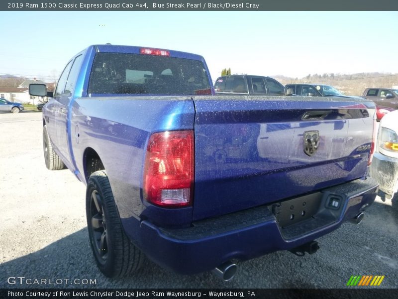 Blue Streak Pearl / Black/Diesel Gray 2019 Ram 1500 Classic Express Quad Cab 4x4