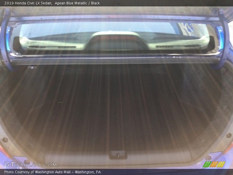 Agean Blue Metallic / Black 2019 Honda Civic LX Sedan