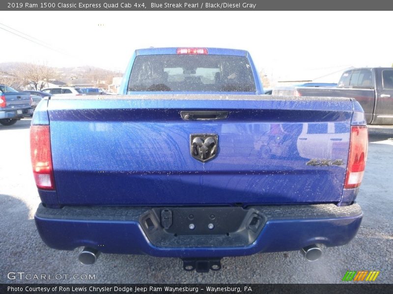 Blue Streak Pearl / Black/Diesel Gray 2019 Ram 1500 Classic Express Quad Cab 4x4