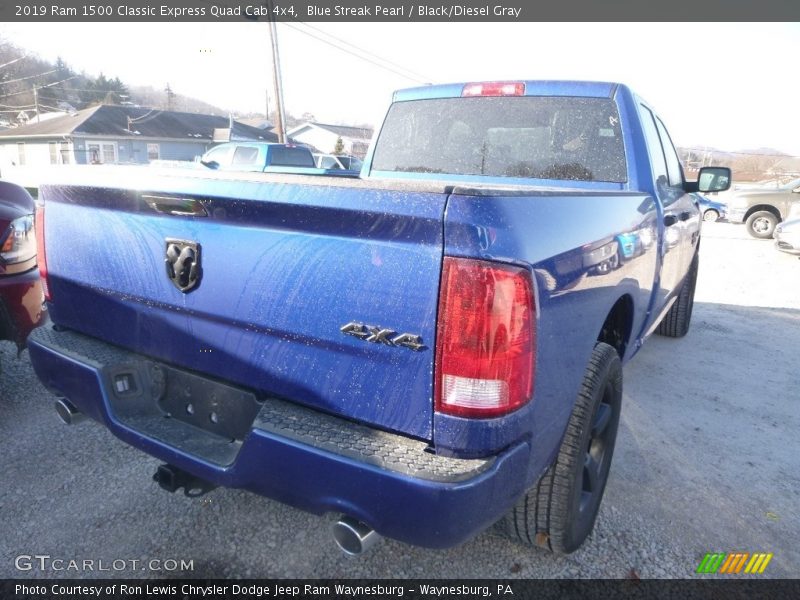 Blue Streak Pearl / Black/Diesel Gray 2019 Ram 1500 Classic Express Quad Cab 4x4