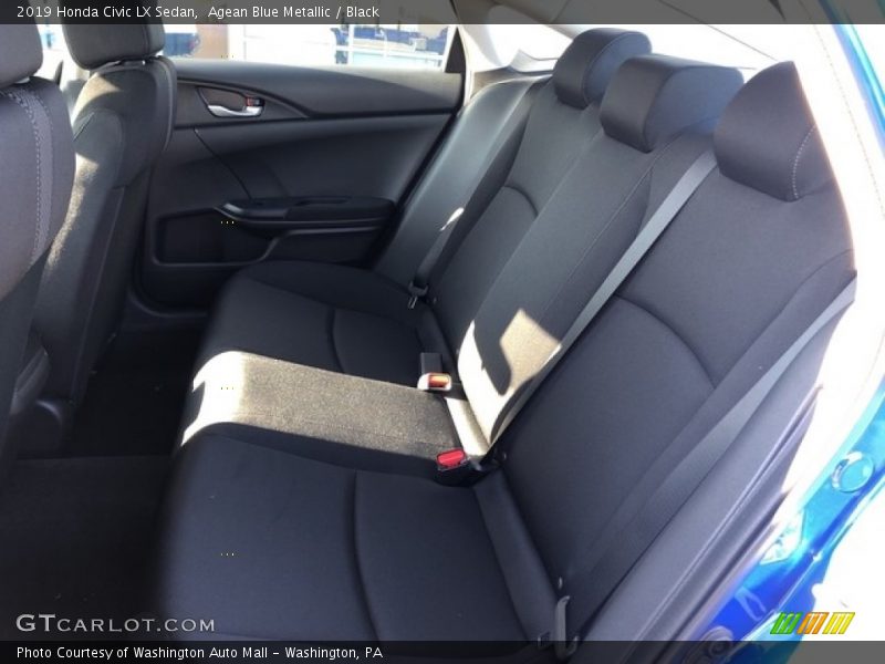 Agean Blue Metallic / Black 2019 Honda Civic LX Sedan