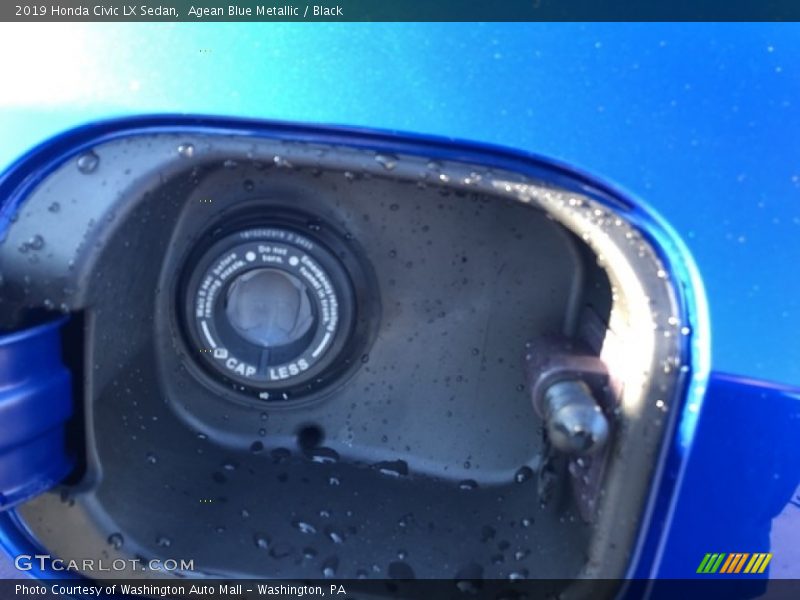 Agean Blue Metallic / Black 2019 Honda Civic LX Sedan