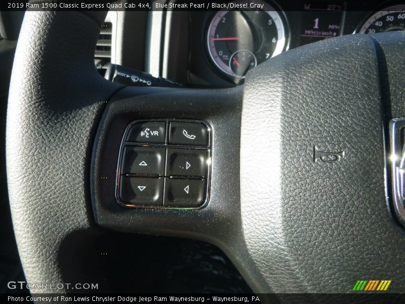 Blue Streak Pearl / Black/Diesel Gray 2019 Ram 1500 Classic Express Quad Cab 4x4
