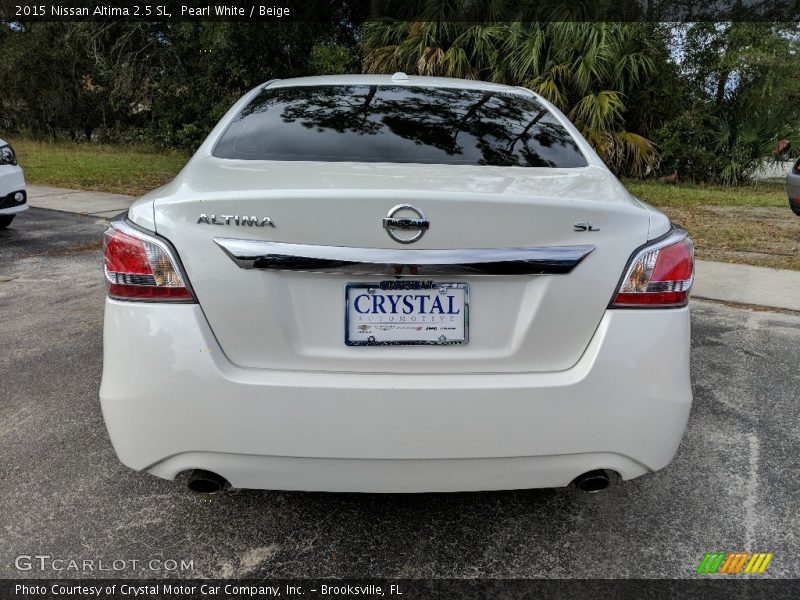 Pearl White / Beige 2015 Nissan Altima 2.5 SL
