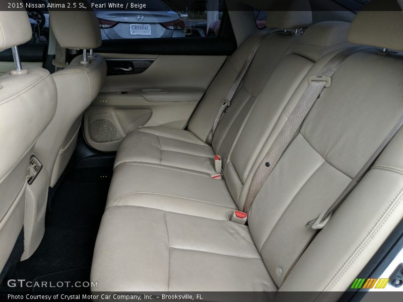Pearl White / Beige 2015 Nissan Altima 2.5 SL