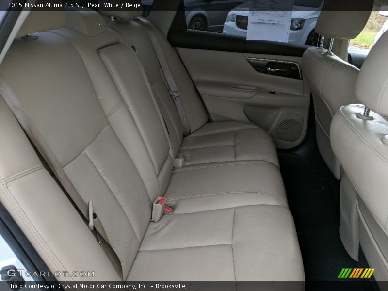 Pearl White / Beige 2015 Nissan Altima 2.5 SL