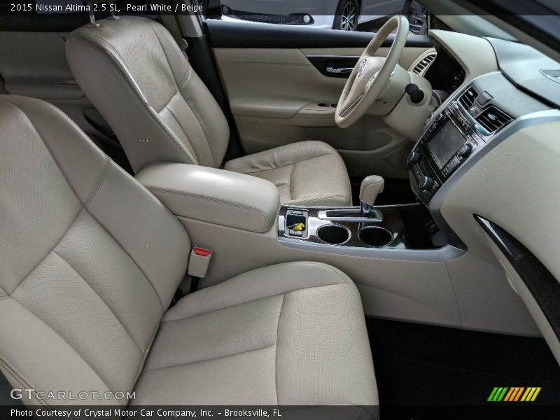 Pearl White / Beige 2015 Nissan Altima 2.5 SL