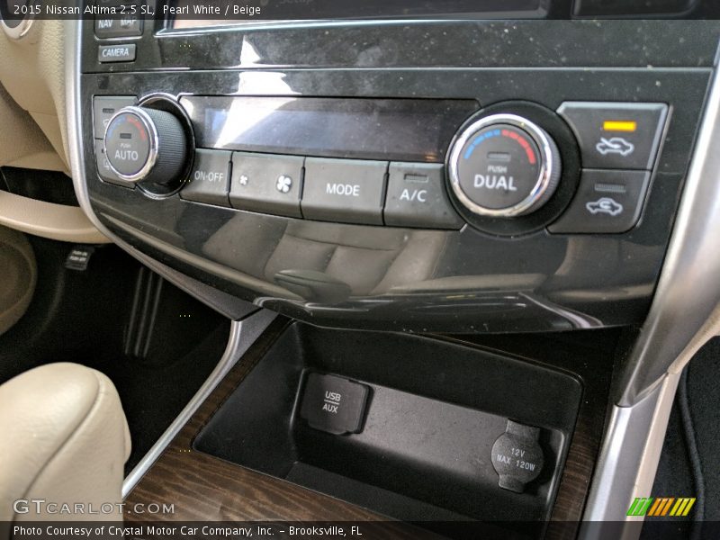 Pearl White / Beige 2015 Nissan Altima 2.5 SL