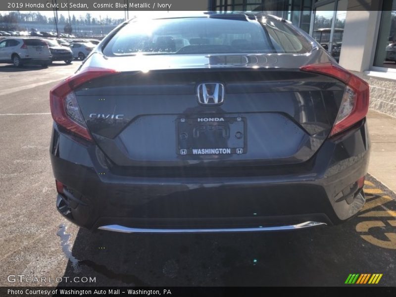 Cosmic Blue Metallic / Ivory 2019 Honda Civic LX Sedan