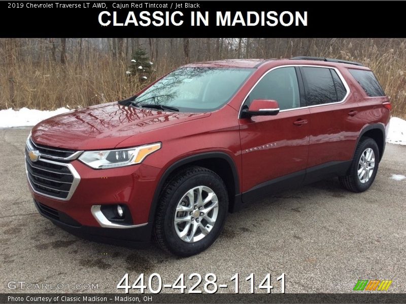 Cajun Red Tintcoat / Jet Black 2019 Chevrolet Traverse LT AWD