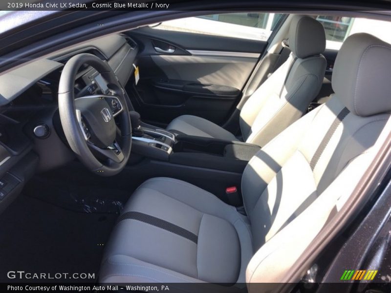 Cosmic Blue Metallic / Ivory 2019 Honda Civic LX Sedan