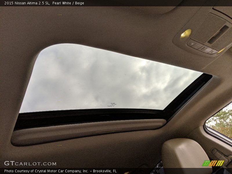 Pearl White / Beige 2015 Nissan Altima 2.5 SL