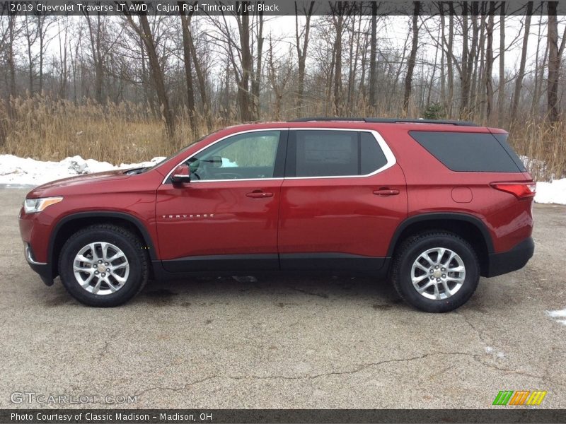 Cajun Red Tintcoat / Jet Black 2019 Chevrolet Traverse LT AWD
