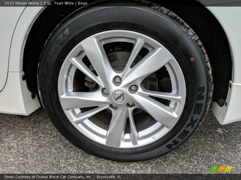 Pearl White / Beige 2015 Nissan Altima 2.5 SL