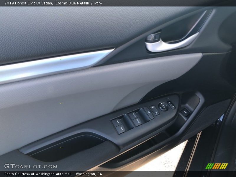 Cosmic Blue Metallic / Ivory 2019 Honda Civic LX Sedan