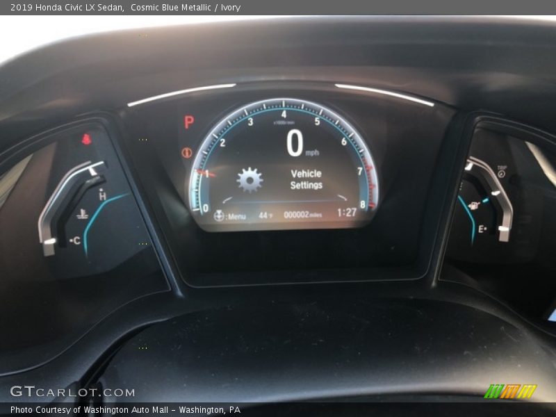 Cosmic Blue Metallic / Ivory 2019 Honda Civic LX Sedan