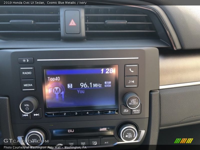 Cosmic Blue Metallic / Ivory 2019 Honda Civic LX Sedan