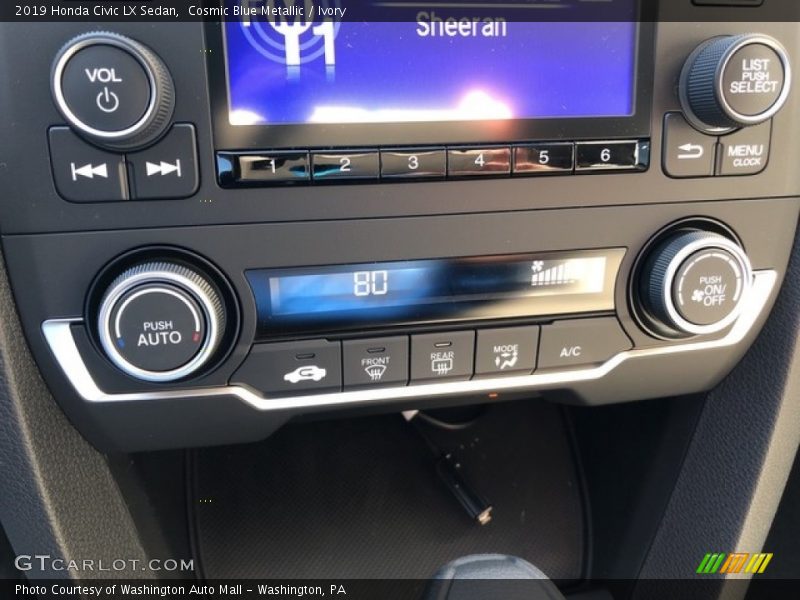 Cosmic Blue Metallic / Ivory 2019 Honda Civic LX Sedan