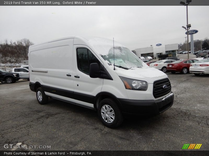Oxford White / Pewter 2019 Ford Transit Van 350 MR Long