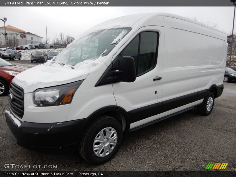 Oxford White / Pewter 2019 Ford Transit Van 350 MR Long