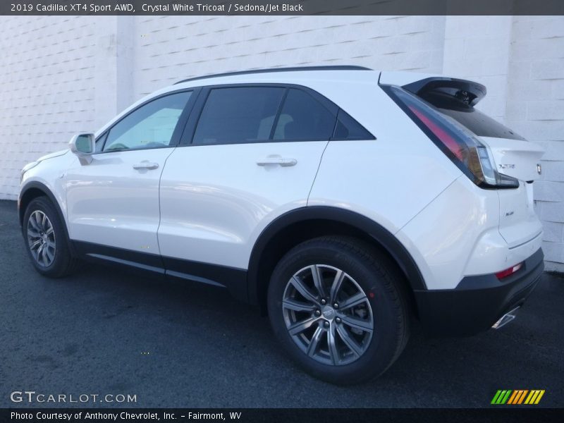 Crystal White Tricoat / Sedona/Jet Black 2019 Cadillac XT4 Sport AWD