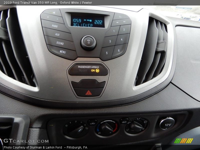 Oxford White / Pewter 2019 Ford Transit Van 350 MR Long