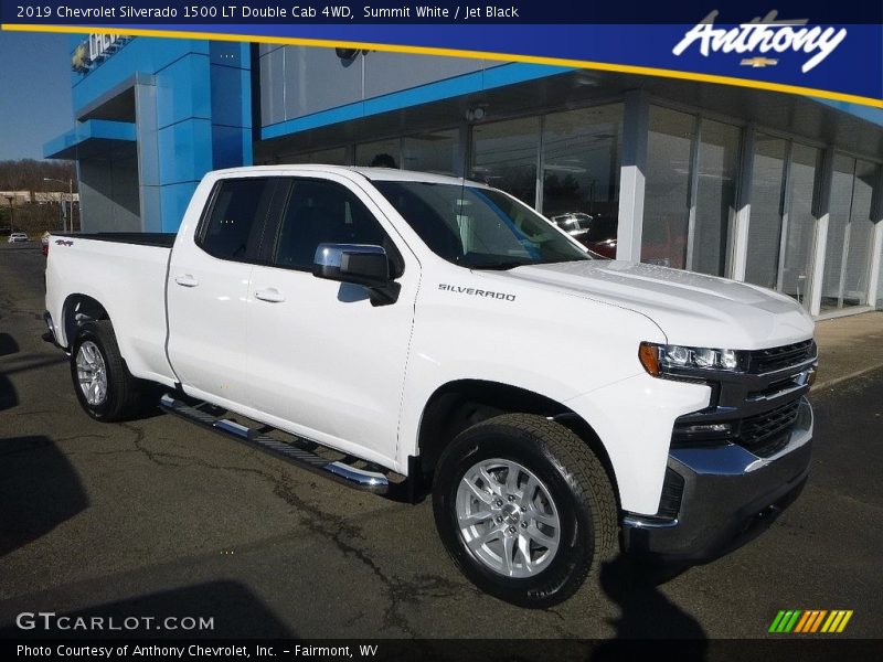 Summit White / Jet Black 2019 Chevrolet Silverado 1500 LT Double Cab 4WD