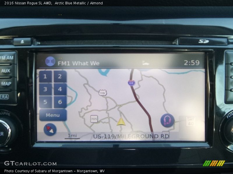 Arctic Blue Metallic / Almond 2016 Nissan Rogue SL AWD