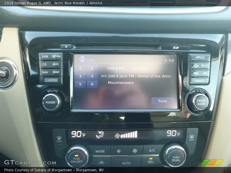 Arctic Blue Metallic / Almond 2016 Nissan Rogue SL AWD