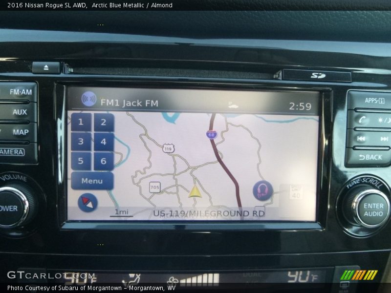 Arctic Blue Metallic / Almond 2016 Nissan Rogue SL AWD