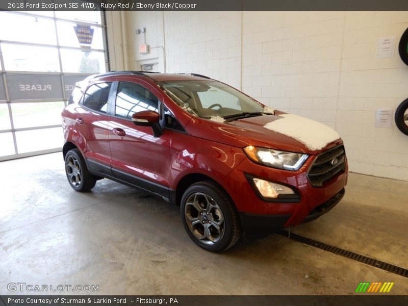 Ruby Red / Ebony Black/Copper 2018 Ford EcoSport SES 4WD