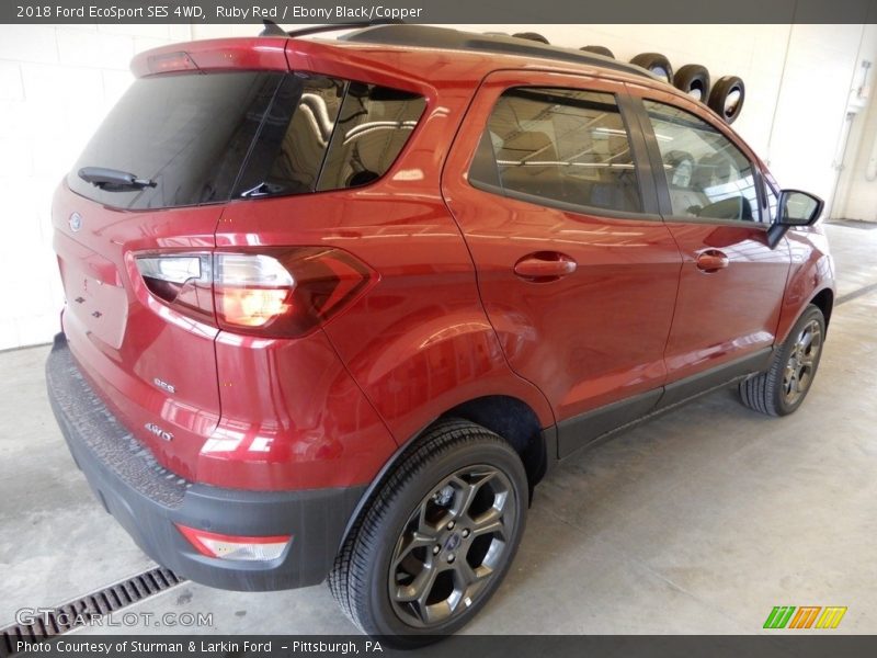 Ruby Red / Ebony Black/Copper 2018 Ford EcoSport SES 4WD