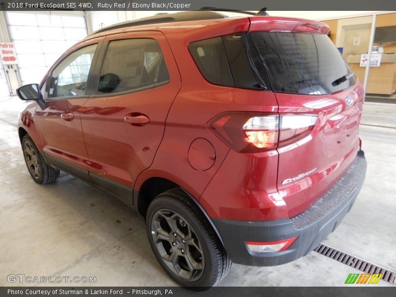 Ruby Red / Ebony Black/Copper 2018 Ford EcoSport SES 4WD