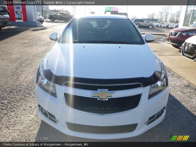 Summit White / Cocoa/Light Neutral 2014 Chevrolet Cruze LTZ