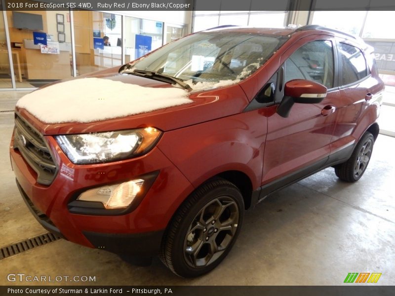 Ruby Red / Ebony Black/Copper 2018 Ford EcoSport SES 4WD