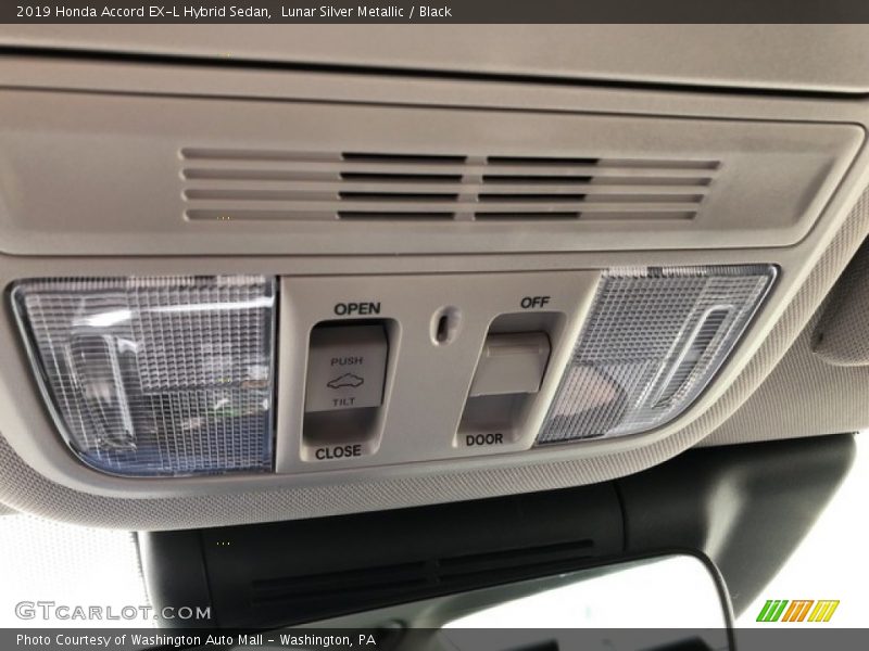 Lunar Silver Metallic / Black 2019 Honda Accord EX-L Hybrid Sedan