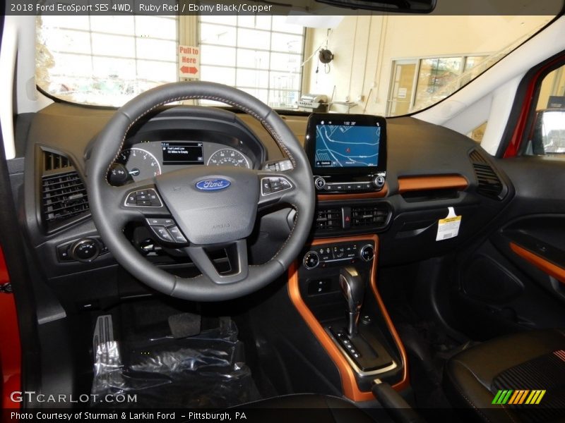 Ruby Red / Ebony Black/Copper 2018 Ford EcoSport SES 4WD