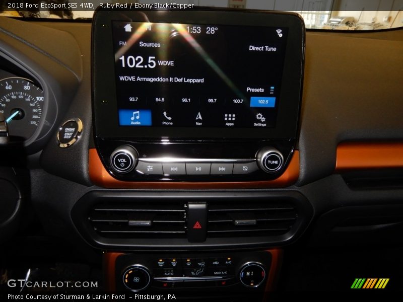 Ruby Red / Ebony Black/Copper 2018 Ford EcoSport SES 4WD