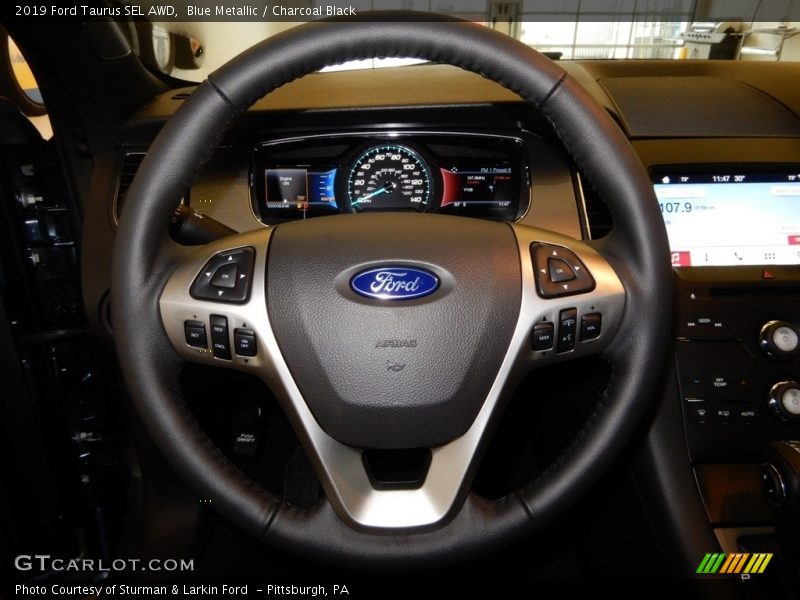 Blue Metallic / Charcoal Black 2019 Ford Taurus SEL AWD